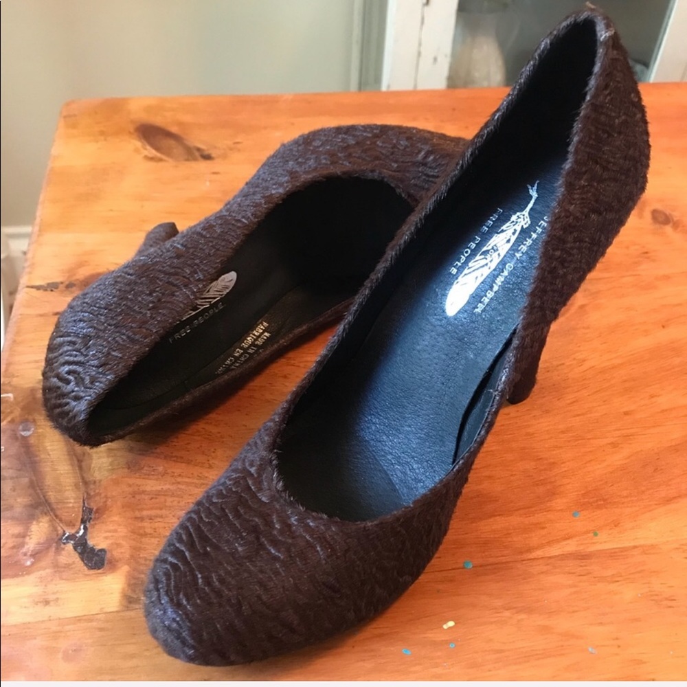 free people x jeffrey campbell cow hair pumps - Picture 3 of 7